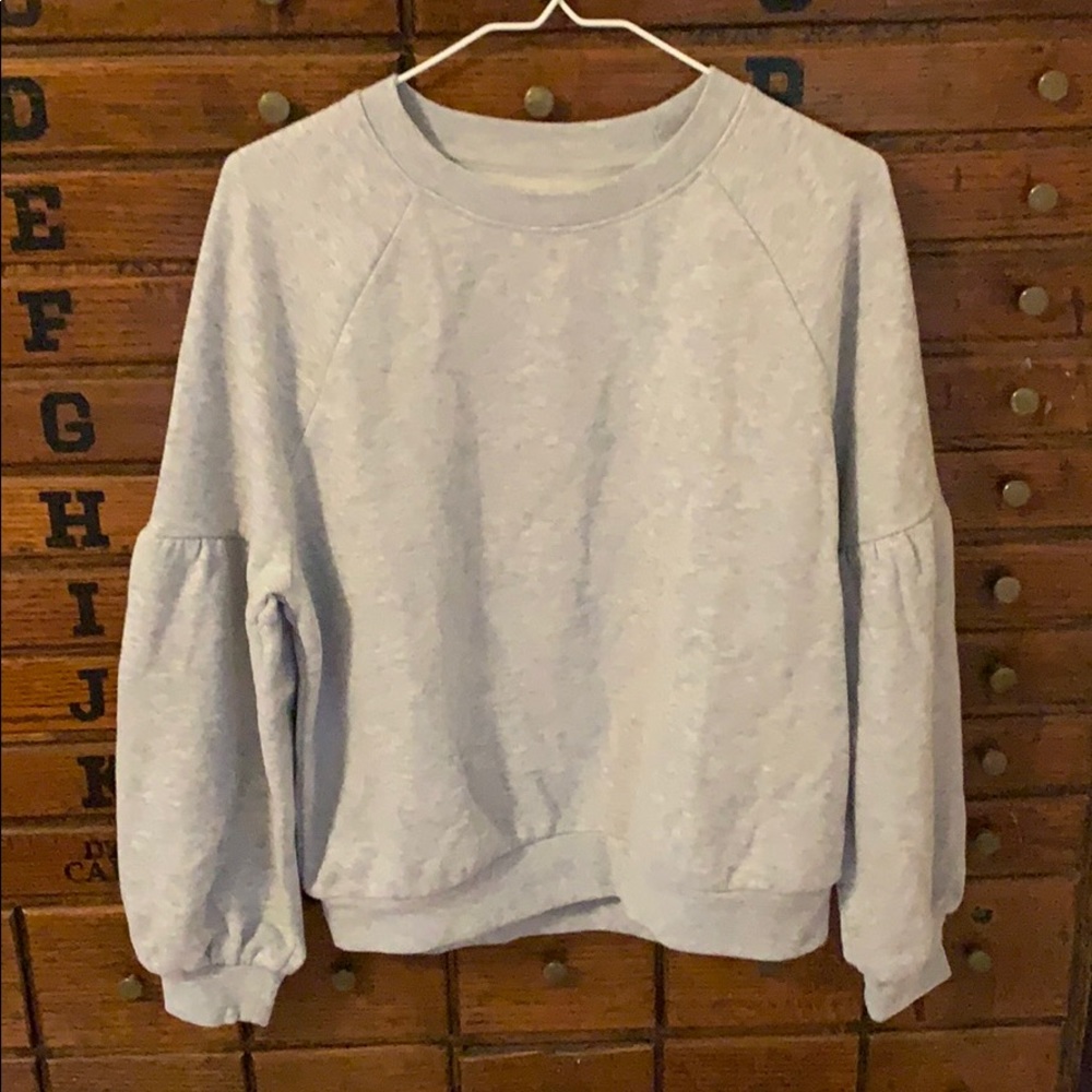 Aerie crewneck with detailed sleeves